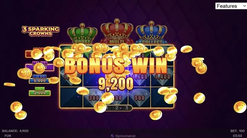 3 Sparking Crowns κέρδος μπόνους